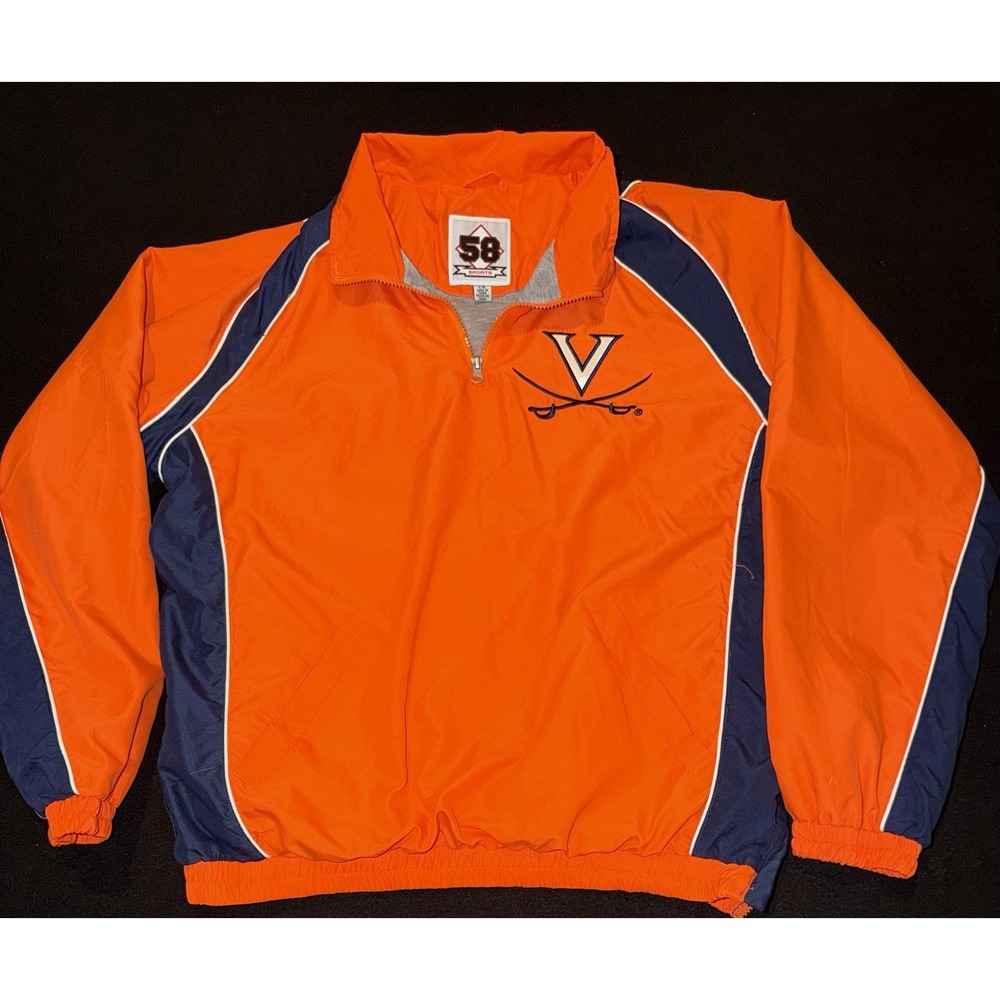 University of Virginia Cavaliers 1/4 Zip Lined Jacket Mens Size Large